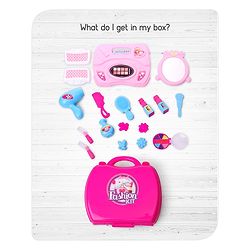 Babyhug My Vanity Makeup Suitcase Playset - 21 Pieces