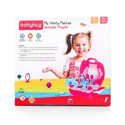 Babyhug My Vanity Makeup Suitcase Playset - 21 Pieces