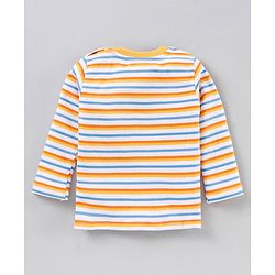 Babyhug Full Sleeves T-Shirts Stripes and Text Print Pack of 2 - Multicolour