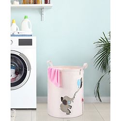 Babyhug Laundry Bag Elephant With Balloons Print - Grey