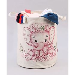 Babyhug Laundry Bag Elephant Printed - Pink