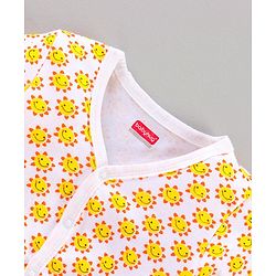 Babyhug Antibacterial Finish Half Sleeves  Vest Pack of 2 - Blue Yellow