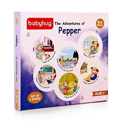 Babyhug Story Book of Mr. Pepper's Daily Activities & Learnings, Set of 6 - English