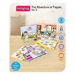 Babyhug Story Book of Mr. Pepper's Good Habits, Manners, and Daily Activities, Set of 6 - English