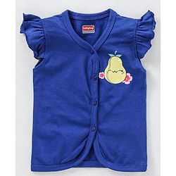 Babyhug Short Sleeves Antibacterial Vests Fruit Print Pack of 3 - Pink Blue Yellow