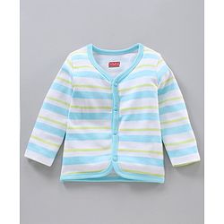 Babyhug Full Sleeves Antibacterial Vests Pack of 3 - Green Blue