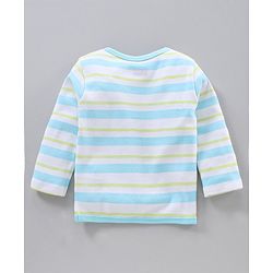 Babyhug Full Sleeves Antibacterial Vests Pack of 3 - Green Blue
