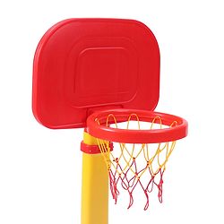 Babyhug Basket Ball Play Set With Adjustable Stand - Red & Yellow