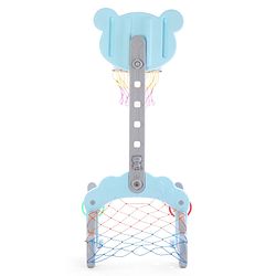 Babyhug 3-in-1 Multi-Activity Playset -Blue | Mini-Athlete Design Combining Basketball, Football & Ring-Toss Zones | Builds Motor Skills & Coordination | BIS Certified