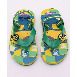 Cute Walk by Babyhug Flip Flops Minion Print - Yellow