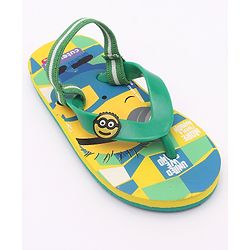 Cute Walk by Babyhug Flip Flops Minion Print - Yellow