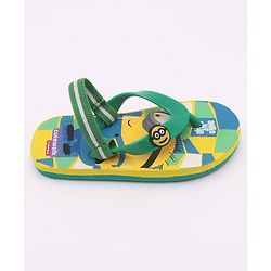 Cute Walk by Babyhug Flip Flops Minion Print - Yellow