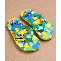 Cute Walk by Babyhug Flip Flops Minion Print - Yellow