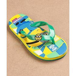 Cute Walk by Babyhug Flip Flops Minion Print - Yellow