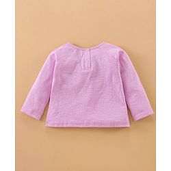 Babyhug Full Sleeves Lace Top and Jeans Set - Lilac White