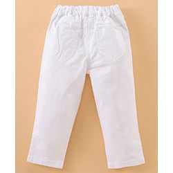 Babyhug Full Sleeves Lace Top and Jeans Set - Lilac White