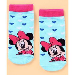 Cute Walk by Babyhug Anti Bacterial Ankle Length Socks Minnie Mouse Print Pack of 3 - Pink Blue