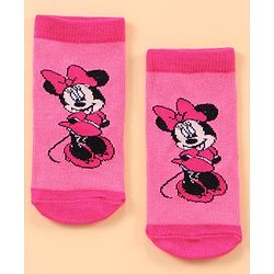 Cute Walk by Babyhug Anti Bacterial Ankle Length Socks Minnie Mouse Print Pack of 3 - Pink Blue