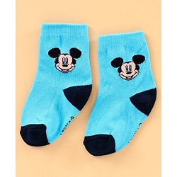 Cute Walk by Babyhug Ankle Length Antibacterial Socks Disney Design Pack of 3 - Blue