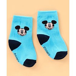Cute Walk by Babyhug Ankle Length Antibacterial Socks Disney Design Pack of 3 - Blue