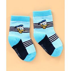 Cute Walk by Babyhug Ankle Length Antibacterial Socks Disney Design Pack of 3 - Blue
