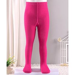 Cute Walk by Babyhug Antibacterial Solid Footed Tights - Pink