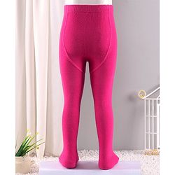 Cute Walk by Babyhug Antibacterial Solid Footed Tights - Pink