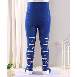 Cute Walk by Babyhug Antibacterial Rainbow Design Footed Tights - Blue