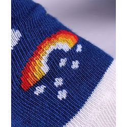 Cute Walk by Babyhug Antibacterial Rainbow Design Footed Tights - Blue