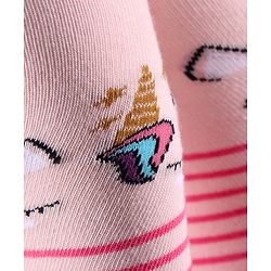 Cute Walk by Babyhug Anti Bacterial Tights Unicorn Design - Pink