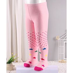 Cute Walk by Babyhug Antibacterial Solid Footed Tights - Pink