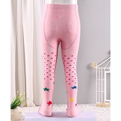 Cute Walk by Babyhug Antibacterial Solid Footed Tights - Pink