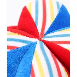 Babyhug Soft Rattle Ball for Infants|Multi-Texture Cotton Fabric with Gentle Sound|Stimulates Sensory, Motor & Visual Development|Lightweight & Easy to Grasp|BIS|Ideal Gift|3+ Months|Multicolor