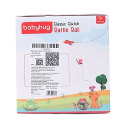 Babyhug Soft Rattle Ball for Infants|Multi-Texture Cotton Fabric with Gentle Sound|Stimulates Sensory, Motor & Visual Development|Lightweight & Easy to Grasp|BIS|Ideal Gift|3+ Months|Multicolor