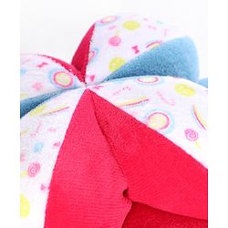 Babyhug Soft Rattle Ball for Infants|Multi-Texture Cotton Fabric with Gentle Sound|Stimulates Sensory, Motor & Visual Development|Lightweight & Easy to Grasp|BIS|Ideal Gift|3+ Months|Multicolor