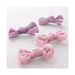 Babyhug Bow & Butterfly Clips Set of 4- Pink & Purple