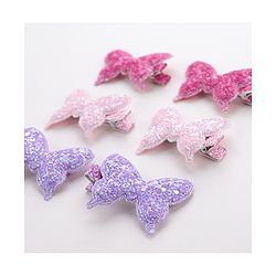 Babyhug Free Size Bow and Butterfly Clips Set of 6 - Multicolor