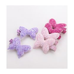 Babyhug Free Size Bow and Butterfly Clips Set of 6 - Multicolor