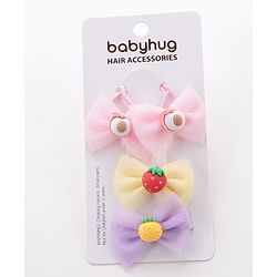 Babyhug Hair Clips & Rubber Band Combo - Multicolor