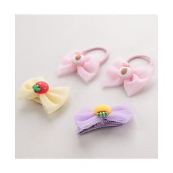 Babyhug Hair Clips & Rubber Band Combo - Multicolor