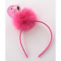 Babyhug Free Size Flamingo Applique Hair Band Set of 2 - Pink Purple