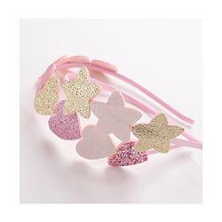 Babyhug Hair Bands Embellished Hearts and Stars Pack of 2- Multicolor