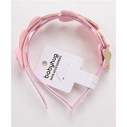Babyhug Hair Bands Embellished Hearts and Stars Pack of 2- Multicolor