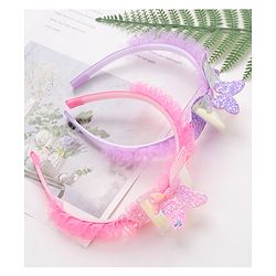 Babyhug Hair Bands- Fuschia & Purple