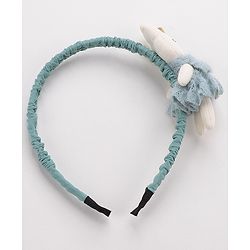 Babyhug Hair Band With Doll Applique - Light Blue