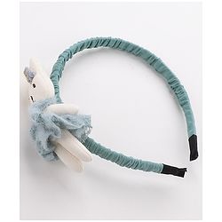 Babyhug Hair Band With Doll Applique - Light Blue