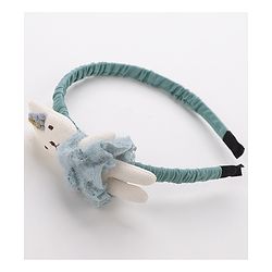 Babyhug Hair Band With Doll Applique - Light Blue