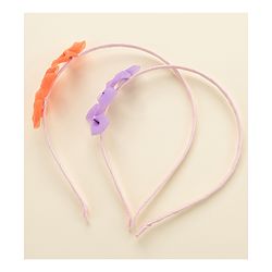 Babyhug Hair Bands With Bows Attached Pack of 2- Purple & Orange
