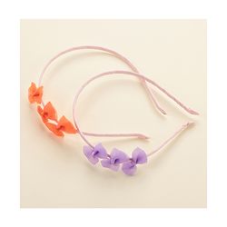 Babyhug Hair Bands With Bows Attached Pack of 2- Purple & Orange