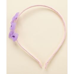 Babyhug Hair Bands With Bows Attached Pack of 2- Purple & Orange